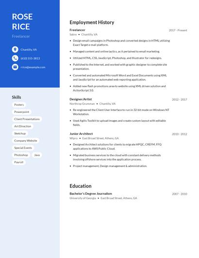 Freelancer Resume