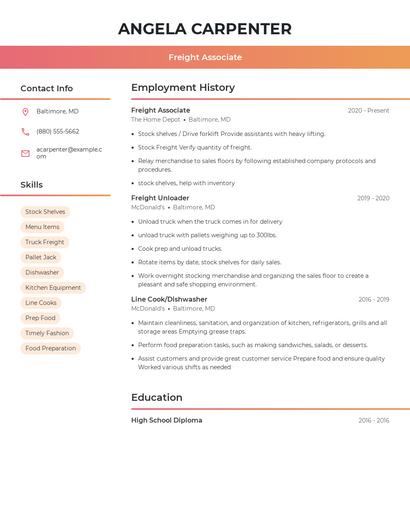 Resume example 3