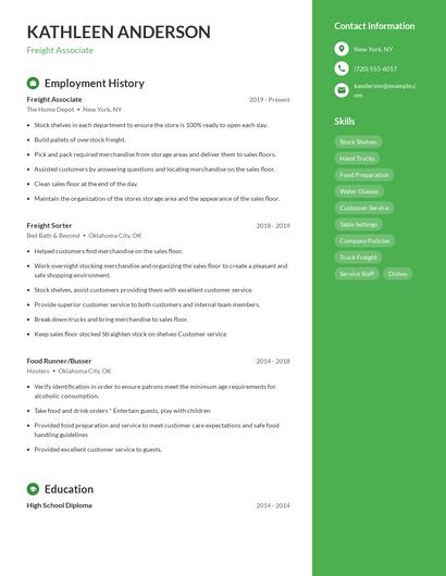Resume example 4