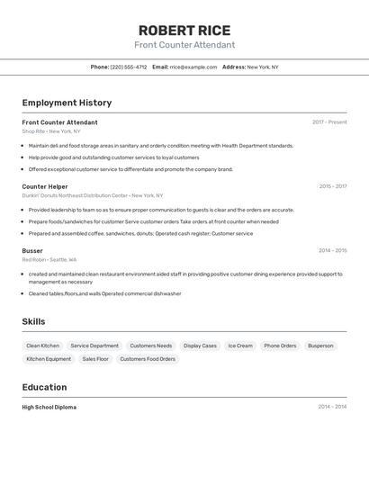 Resume example 2