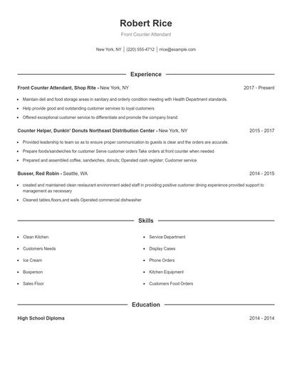 Resume example 1