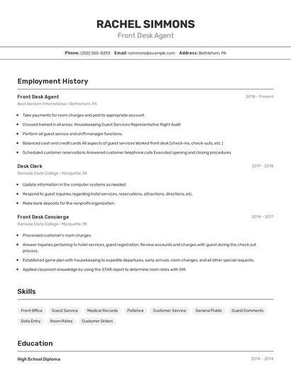 Resume example 2