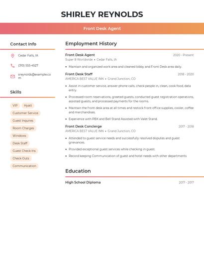 Resume example 3
