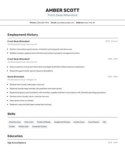 Resume example 2