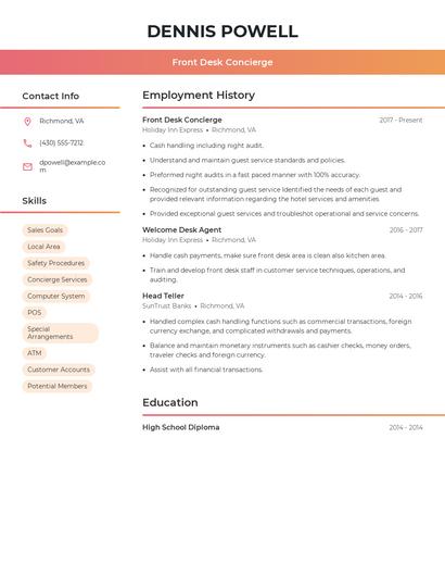 Resume example 3