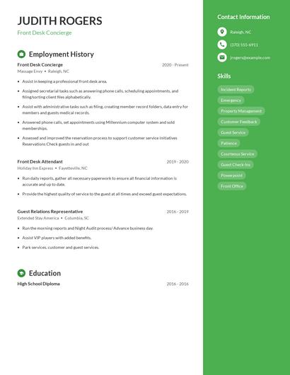 Resume example 4