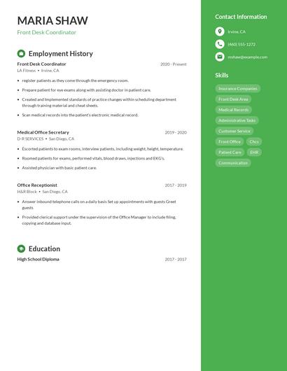 Resume example 4