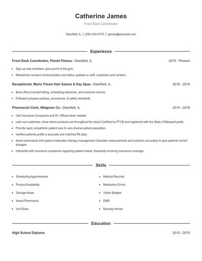 Resume example 1