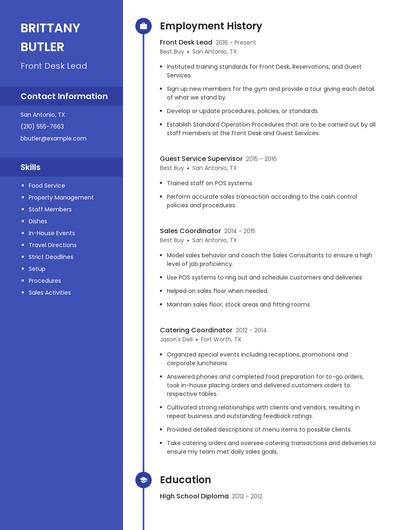 Resume example 4