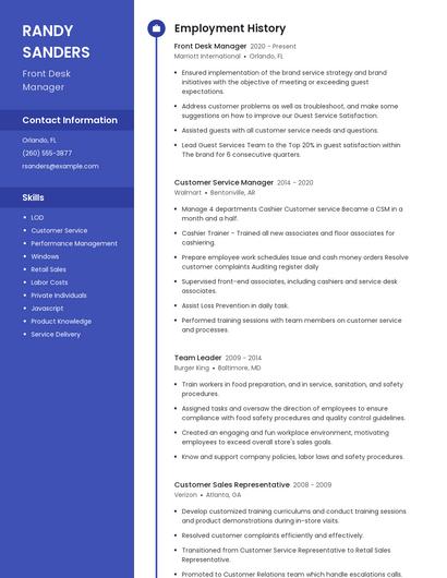 Resume example 4