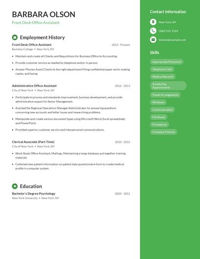 Resume example 4