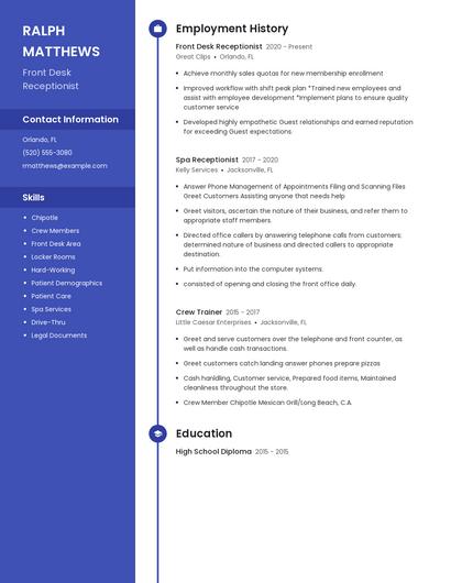 Resume example 5