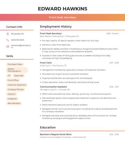Resume example 3