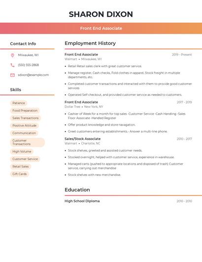 Resume example 3