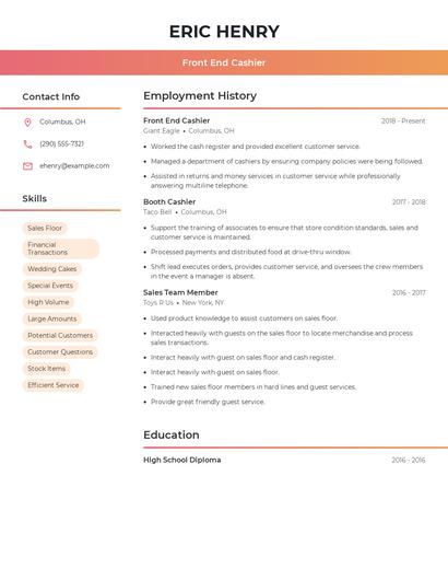 Resume example 3