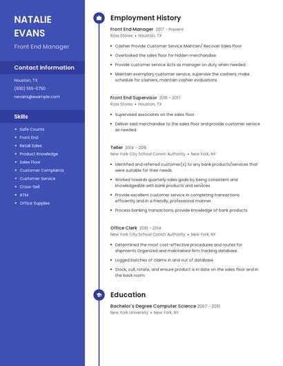 Resume example 5