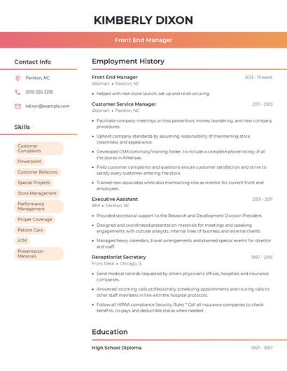Resume example 3