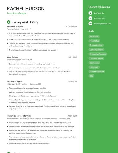 Resume example 4