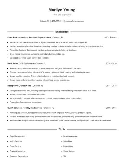 Resume example 1
