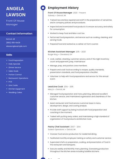 Resume example 5