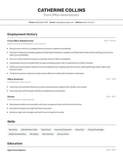 Resume example 2