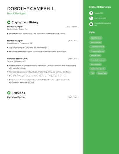 Resume example 4
