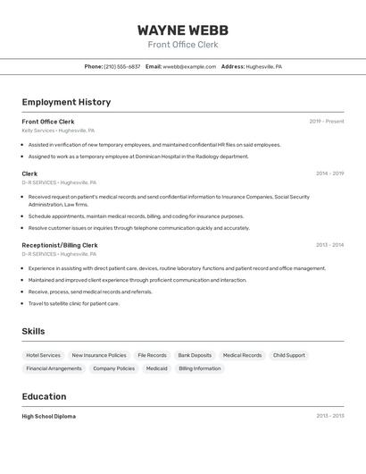 Resume example 2