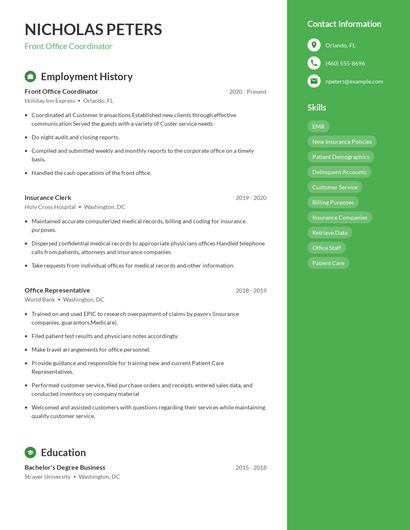 Resume example 5
