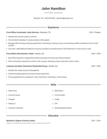 Resume example 1