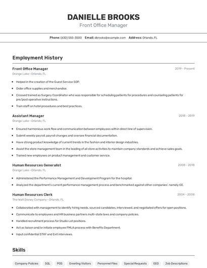 Resume example 2