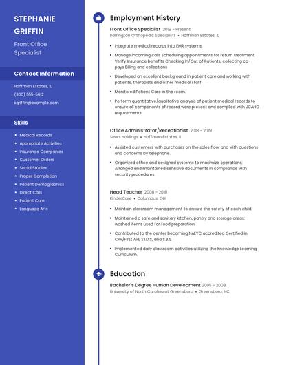 Resume example 4