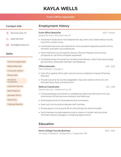 Resume example 3