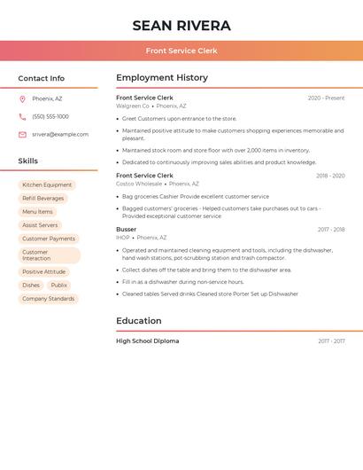 Resume example 3