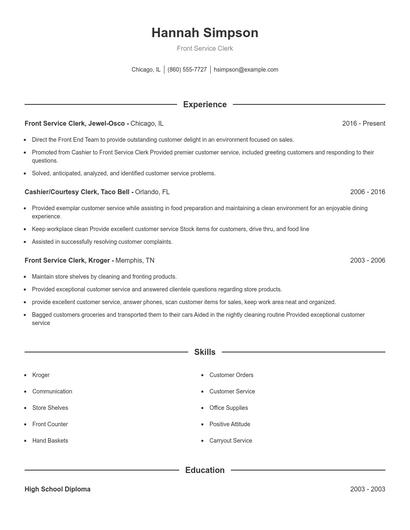 Resume example 1