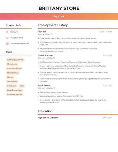 Resume example 3