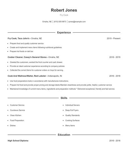 Resume example 1