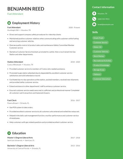 Resume example 5