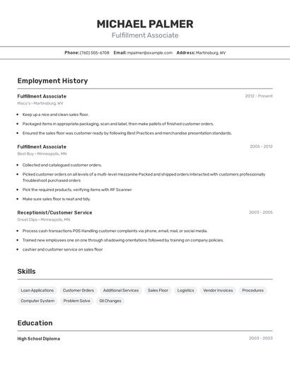 Resume example 2