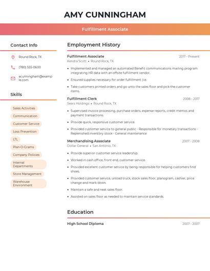 Resume example 3