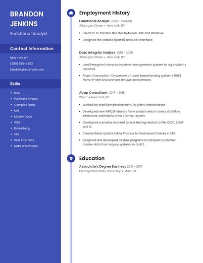 Resume example 5