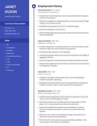 Resume example 5