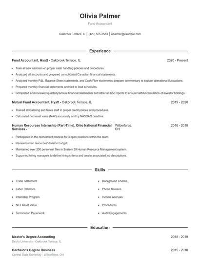 Resume example 1