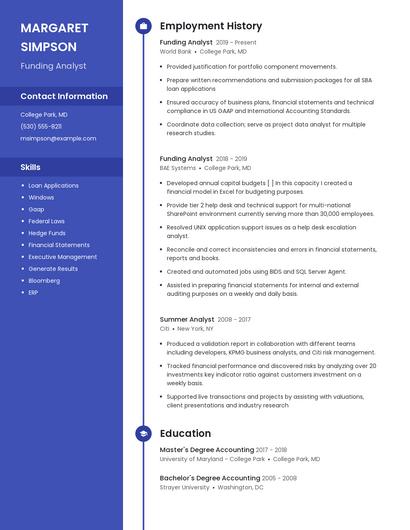 Funding Analyst Resume