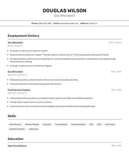 Resume example 2