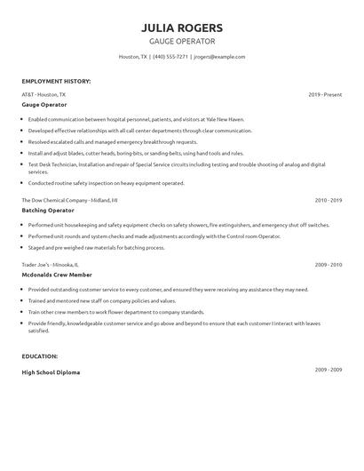 Gauge Operator Resume