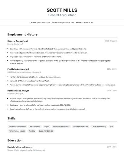 Resume example 2