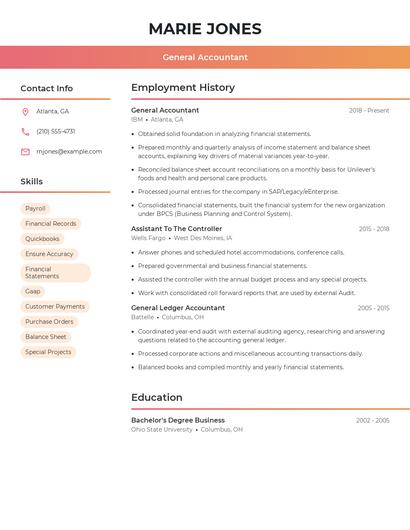 Resume example 3