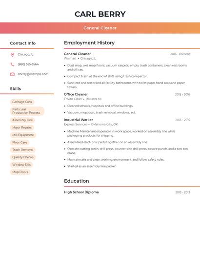 Resume example 3