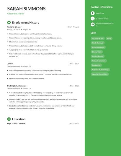 Resume example 4
