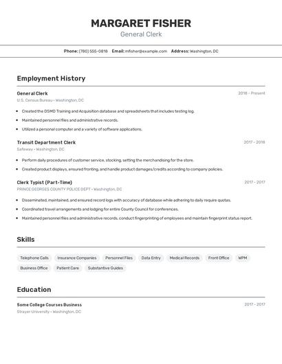 Resume example 2